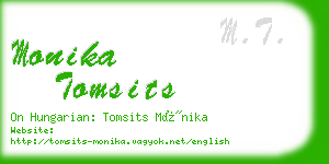 monika tomsits business card